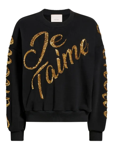 Cinq A Sept Brandy loveletter sweatshirt Black ZT515BD7747ZBGD