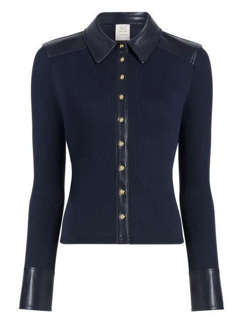 Cinq A Sept Magali collared buttoned top Blue ZT113410008ZNVN