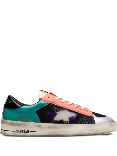 Golden Goose Stardan LAB in patent leather and mesh with rubber star sneakers Black GMF00370F006973