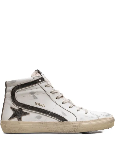 Golden Goose Slide leather sneakers White GMF00115F006459