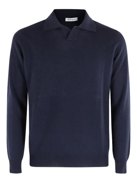 Kangra polo-collar T-shirt Blue W6K200823097