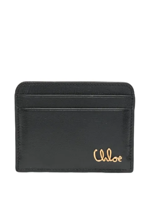 Chloé signature-detail card holder Black CH25AP480O37