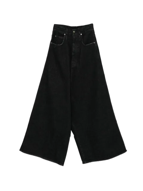 LỰU ĐẠN drop crotch wide leg jeans Black MP116DWD902
