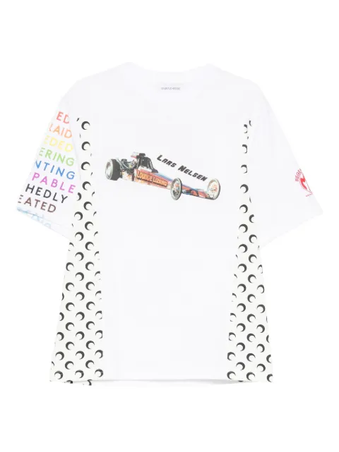 Marine Serre car moon print T-shirt White MTT093AUJER0003
