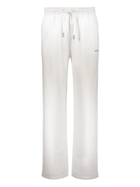 Off-White logo-print trousers White 44MCH054G5F00A0110