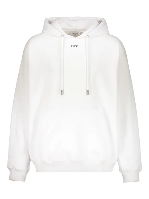 Off-White Arrow motif drawstring hoodie White 44MBB085G5F0070110