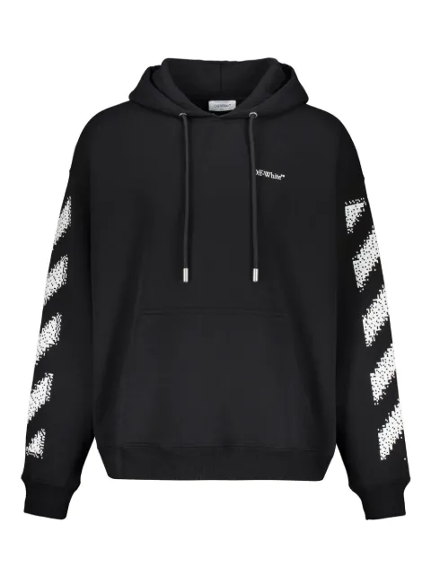 Off-White Pixel Diagonal Skate logo hoodie Black 44MBB085G5F0041001
