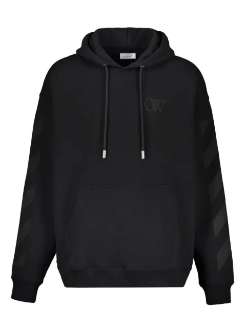 Off-White logo-print hoodie Black 44MBB085G5F00F1010
