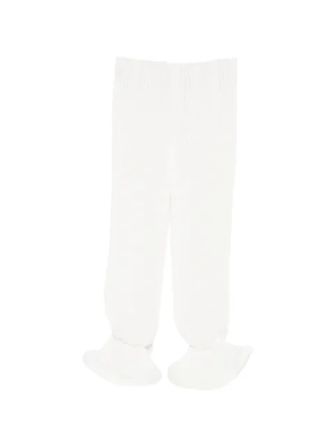 Rowen Rose ruffled-detail trousers White PNTRR465