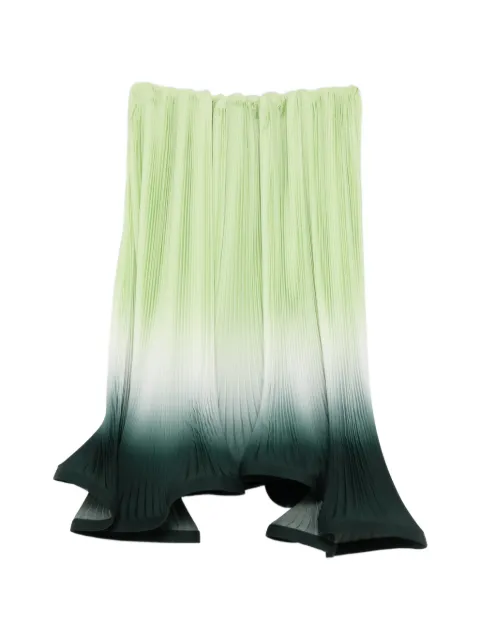 Rowen Rose degradé-effect pleated skirt Green SKRRR462