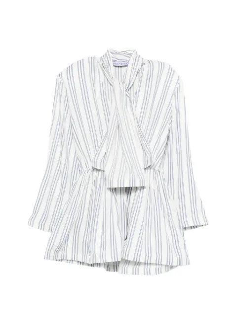 Rowen Rose scarf striped mini dress White DRSRR451SV2