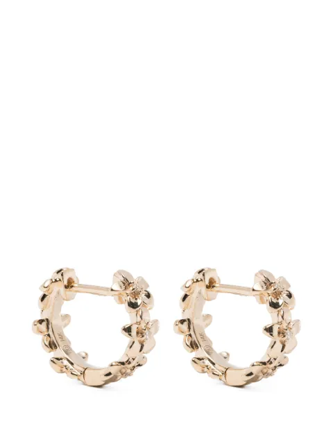 Sydney Evan tiny Plumeria diamond huggie hoops Gold EJP2976Y