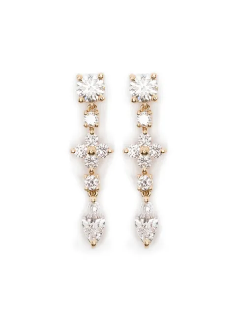 Anita Ko 18CT yellow gold Vivi diamond drop earring Gold AKEVIVDYG