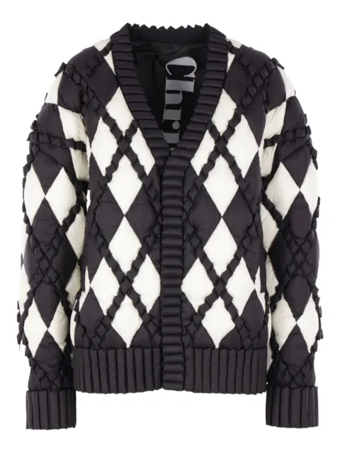 RAXXY checked-pattern down jacket Black CRDJ092117