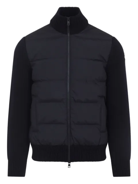 Moncler horizontal-quilted padded jacket Blue L20919B00027M1131