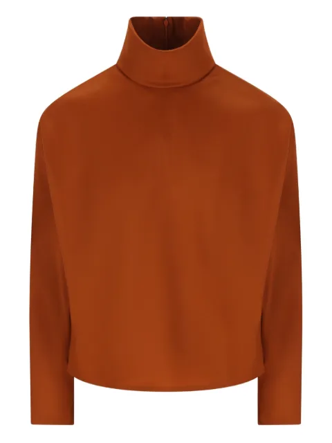 Saint Laurent turtleneck zip T-shirt Brown 845857Y5J952498