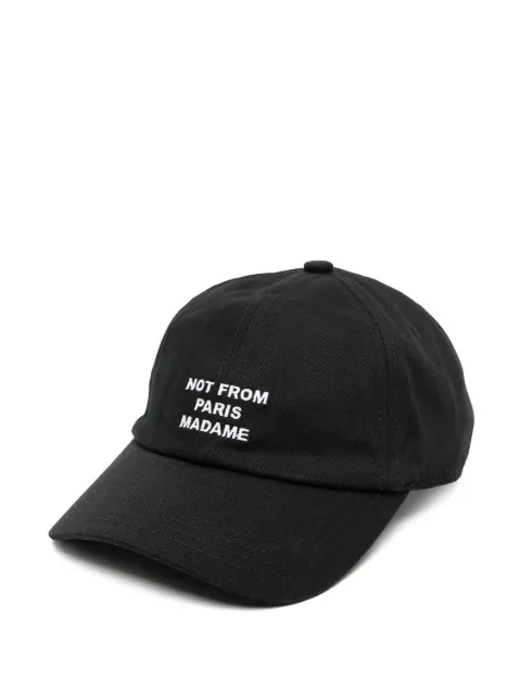 Drôle De Monsieur embroidered panel cap hat Black CP151CO138BL