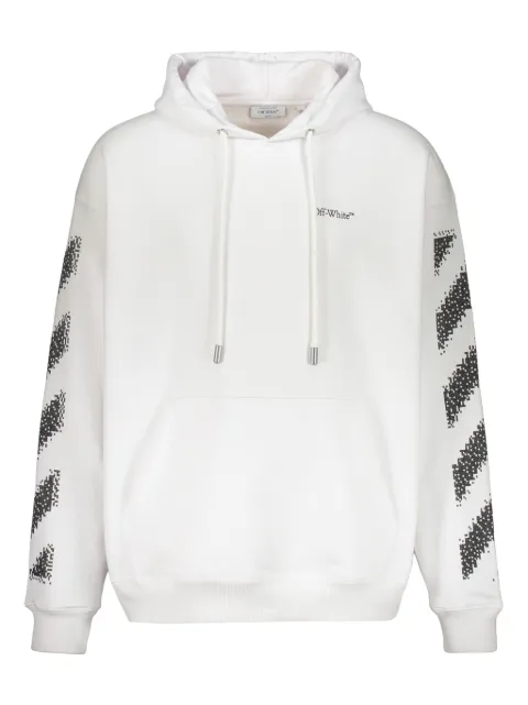 Off-White The Pixel Diagonal Skate logo hoodie White 44MBB085G5F0040110