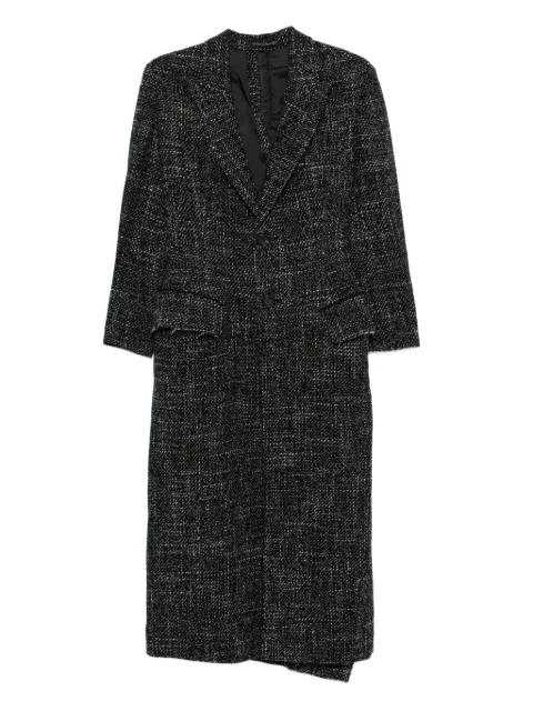 Yohji Yamamoto tweed coat Black FLC621031