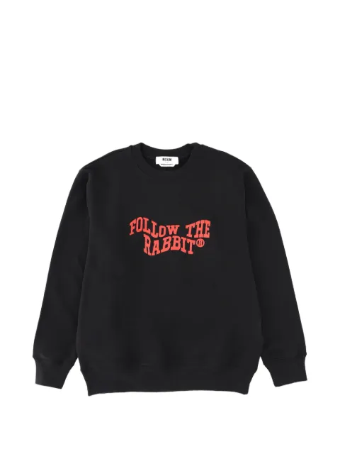 MSGM Rabbit cotton sweatshirt Black 3940MM112257795