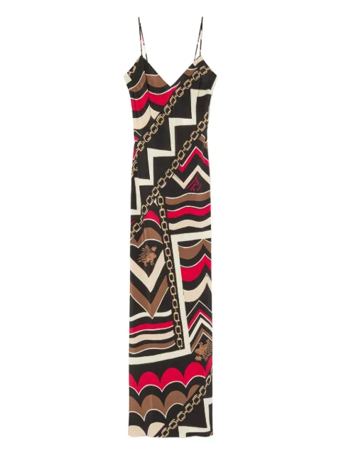 PUCCI Istrice-print long dress Black 5URI255U723