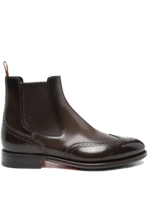 Santoni leather Chelsea boots Brown MCCO19116PG4HNTG