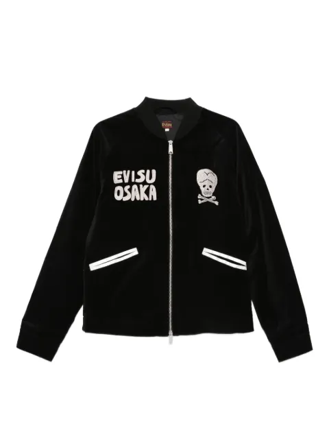 EVISU embroidered bomber jacket Black 2EAEJM5JK6101