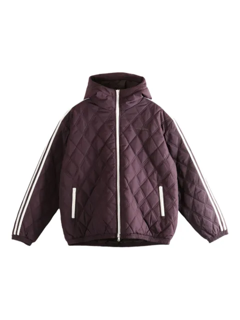adidas quilted hooded jacket Purple KE9956