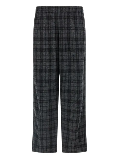 Willy Chavarria Ruff Rider check-pattern trousers Grey WCBTM0067046