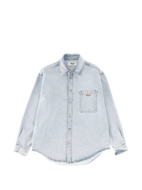 MSGM chest-pocket shirt Blue 3940ME232L257592