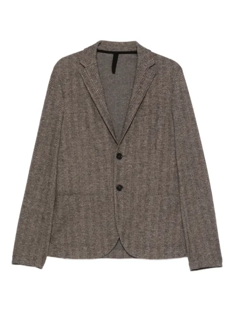 Harris Wharf London herringbone two-button jacket Brown CL8P22MRA
