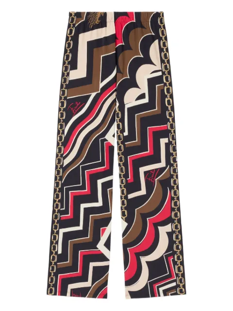 PUCCI Istrice print straight-leg trousers Black 5UJT305U727