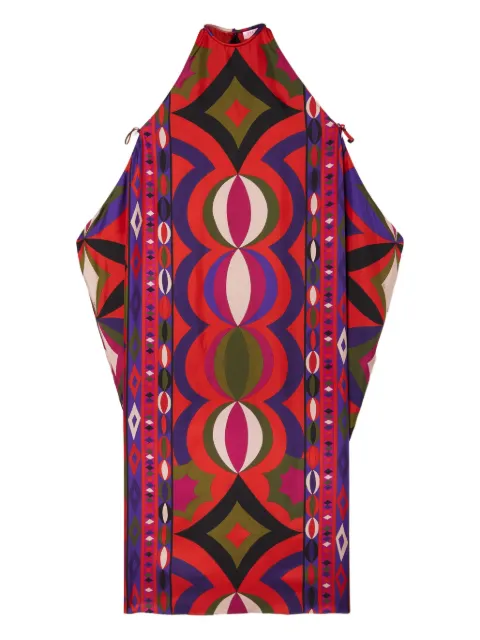 PUCCI Collane print long kaftan Red 5URL255U881