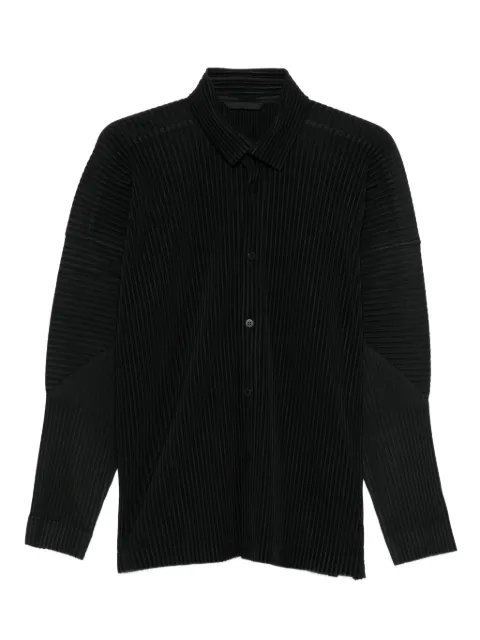Homme Plissé Issey Miyake plissé buttoned shirt Black HP58JJ102