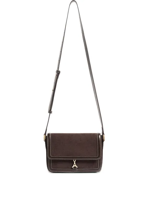 Manière De Voir AC003 suede & leather crossbody bag Brown ACC1322