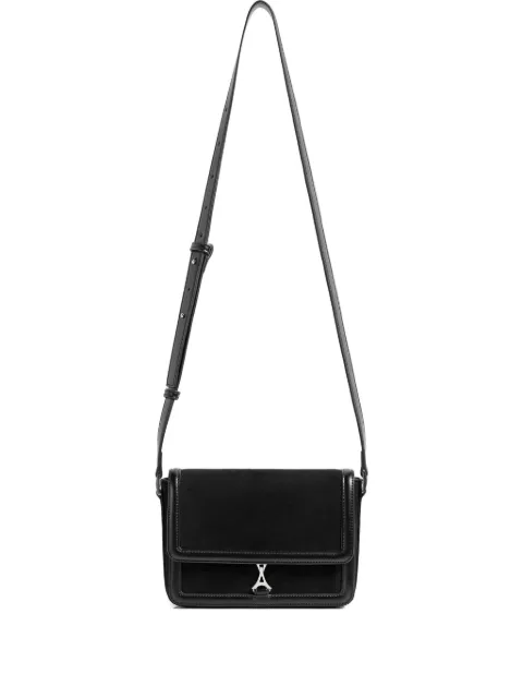 Manière De Voir AC003 suede & leather crossbody bag Black ACC1322