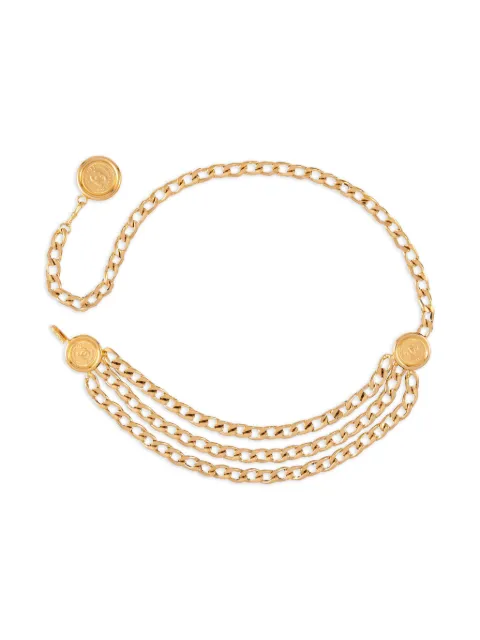 CHANEL Pre-Owned 1980s chain belt Gold MI000478
