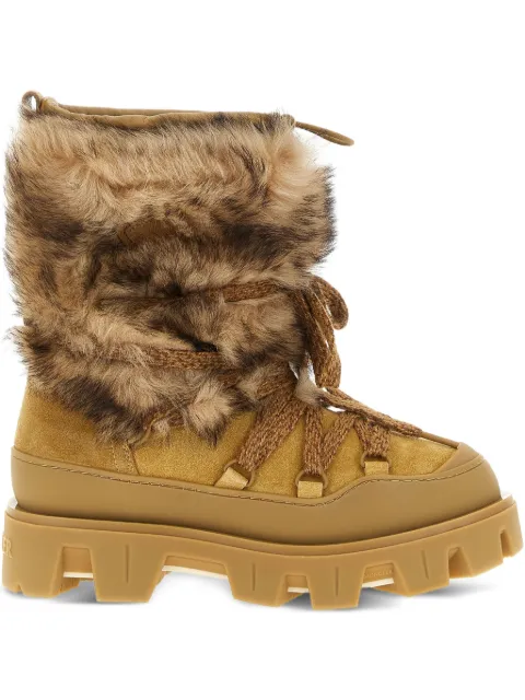 Moncler Peak Après shearling lace-up boots Neutrals K209B4G00060M7598