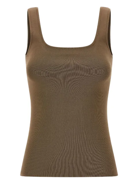 ENTIRE STUDIOS square-neck knit top Brown UNW2511068TNTN