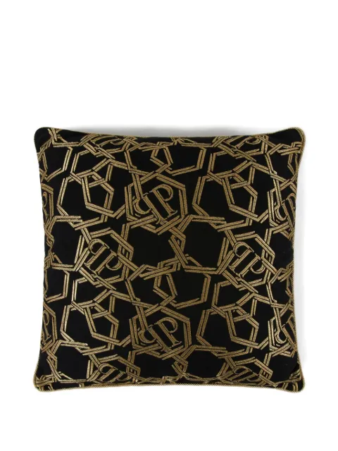 Philipp Plein logo chains cushion Black AAEAUAG0151PTE003N