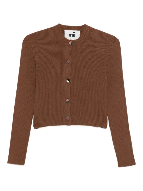 mii ribbed buttoned cardigan Brown 42CARDIGANJANELLE