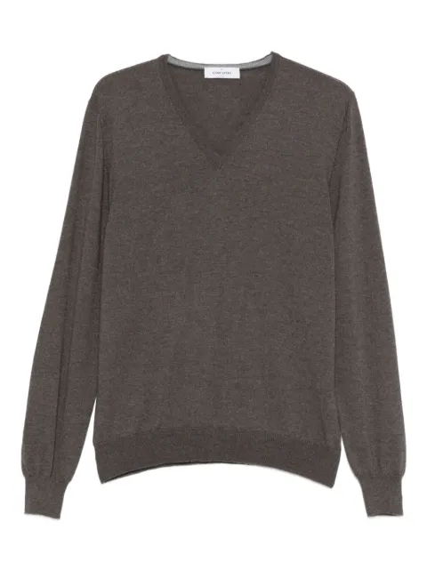 Gran Sasso V-neck wool sweater Brown 5511514290