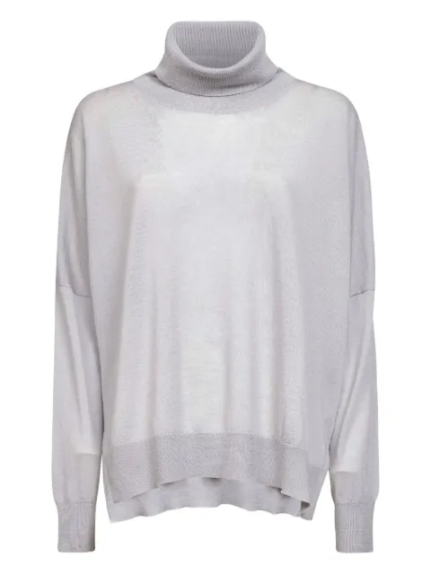 Blanca Vita ribbed turtleneck sweater Grey 4323414730045