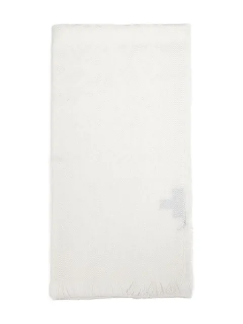 Tagliatore jacquard fringed scarf White SCIARPA55AINTI2501BIANCO