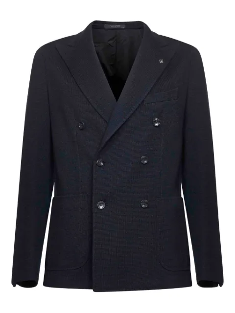 Tagliatore double-breasted peak-lapel blazer Blue 1SMJ20KAI340209JB3459
