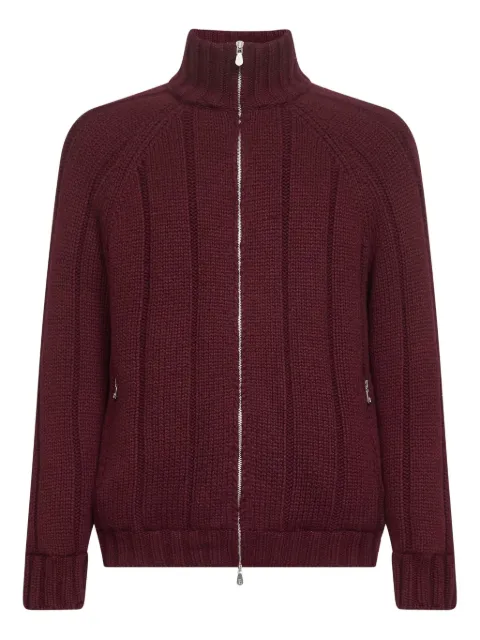 Brunello Cucinelli zipped high-collar sweater Red MA2301206CJQ08