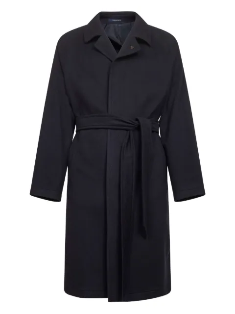 Tagliatore lapel belted coat Blue SALOMONSST350001U