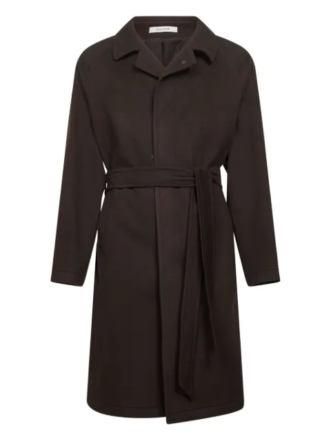 Tagliatore lapel belted coat Brown SALOMONSST350001U