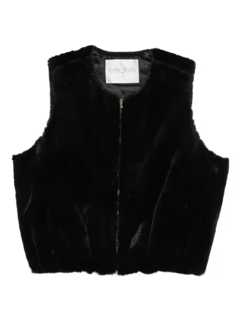 Forte Forte faux-fur gilet Black 14302MYCOAT