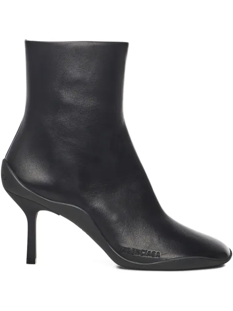 Balenciaga 80mm square-toe leather boots Black 845468WBCW0